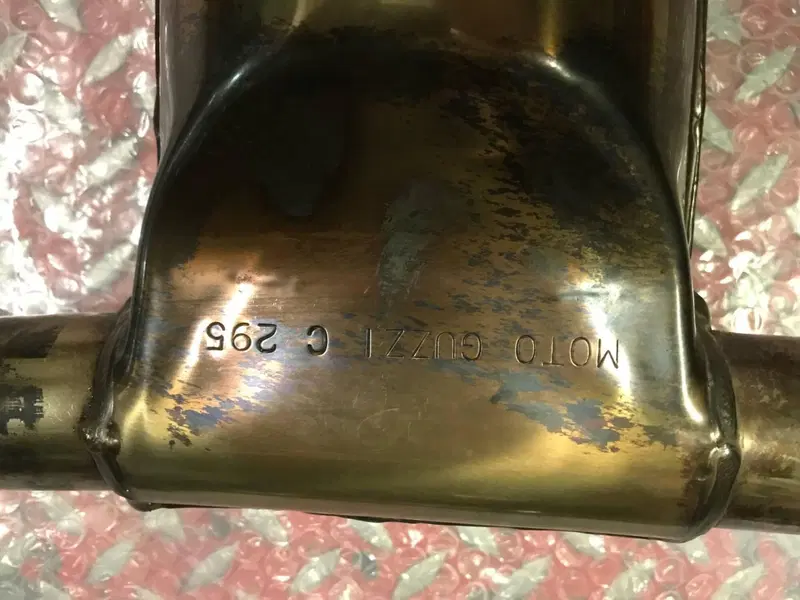 Marmitte Calif.Vintage completa di collettori VV Moto Guzzi (12)