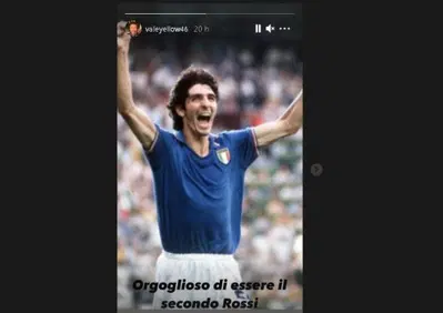 Il tributo social di Valentino a Pablito: “Orgoglioso di essere il secondo Rossi”