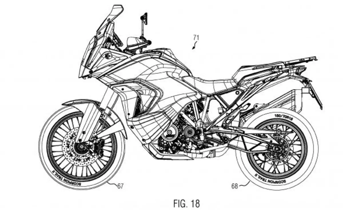 KTM 1290 Super Adventure S e R 2021: serbatoio basso confermato dal brevetto (3)