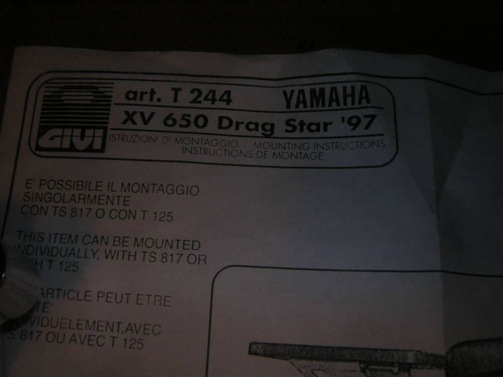 telaietti x borse YAMAHA XV650 DRAGSTAR 1997 Givi (3)