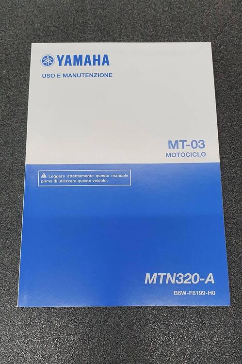 USO E MANUTENZIONE MANUALE PER YAMAHA MT-03