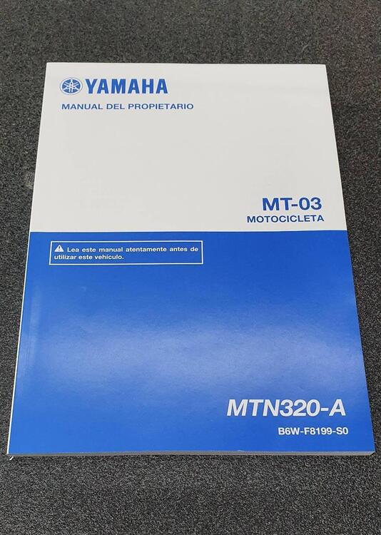 USO E MANUTENZIONE MANUALE YAMAHA MT-03 IN SPAGNOL