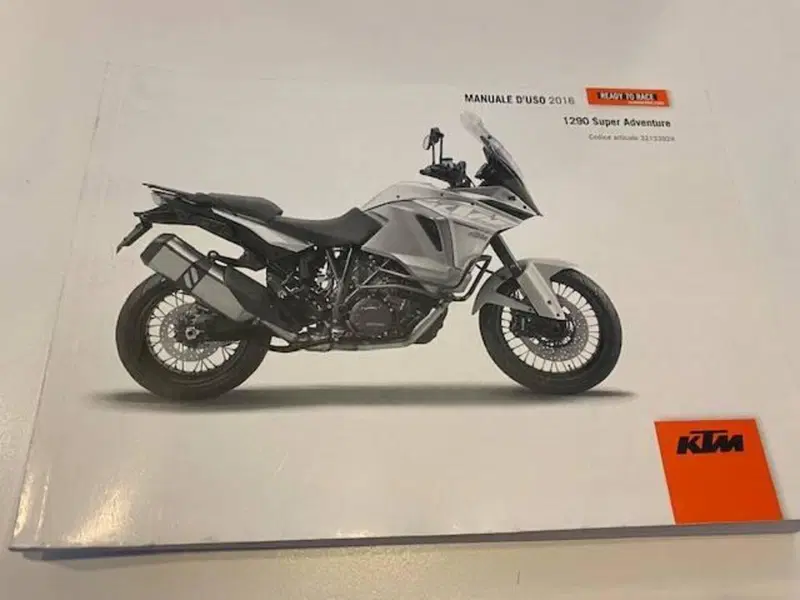 MANUALE D'USO KTM 1290 SUPER ADVENTURE ANNO 2016