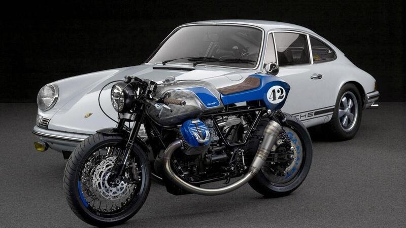 Moto Guzzi V9 Rhapsody in Blue. La caf&eacute; racer di Arctos