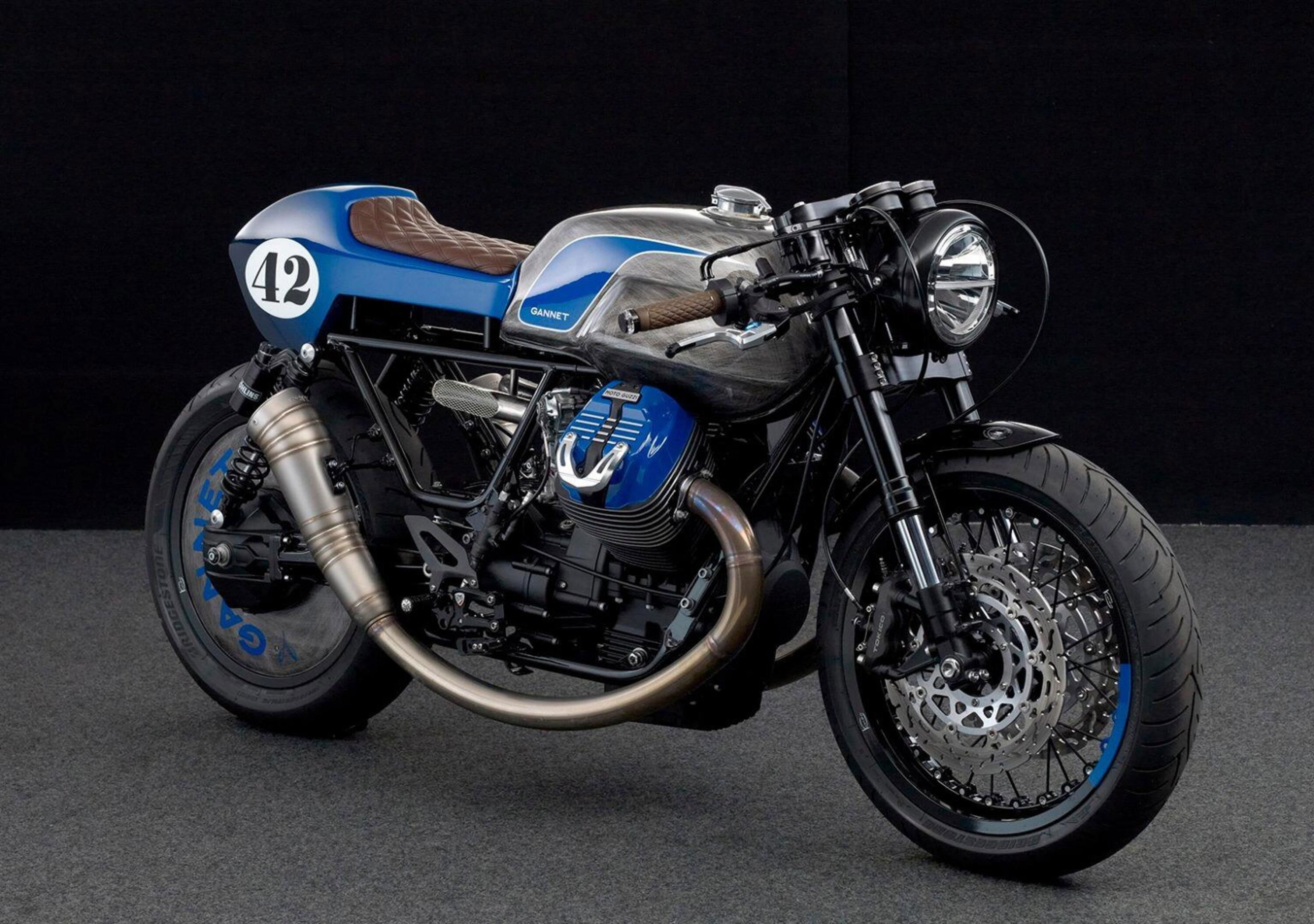 Moto Guzzi V9 Rhapsody in Blue. La caf&eacute; racer di Arctos