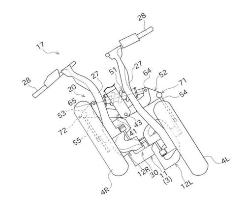 Kawasaki: spunta il brevetto per una moto sportiva a tre ruote (5)