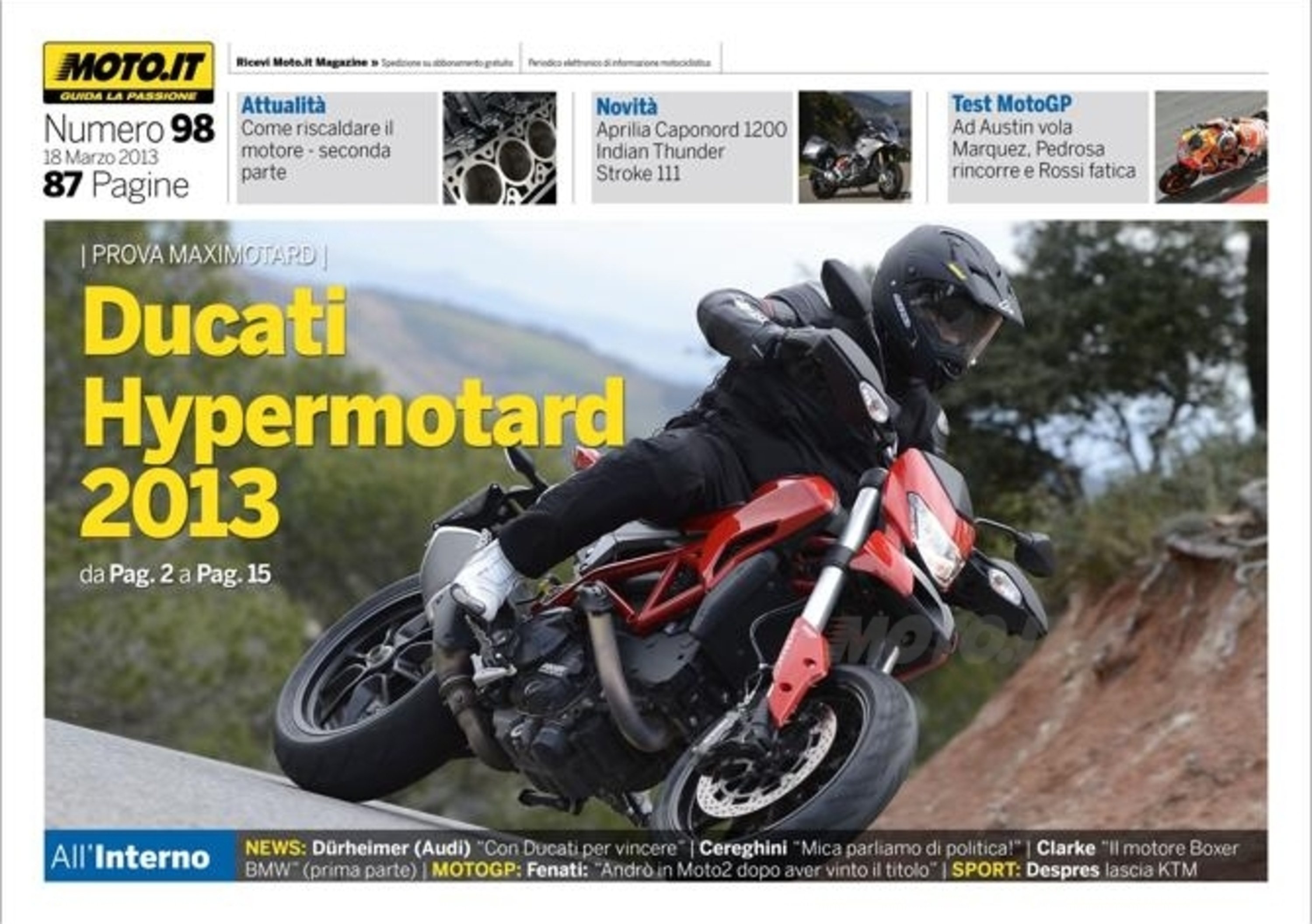 Magazine n&deg; 98, scarica e leggi il meglio di Moto.it  