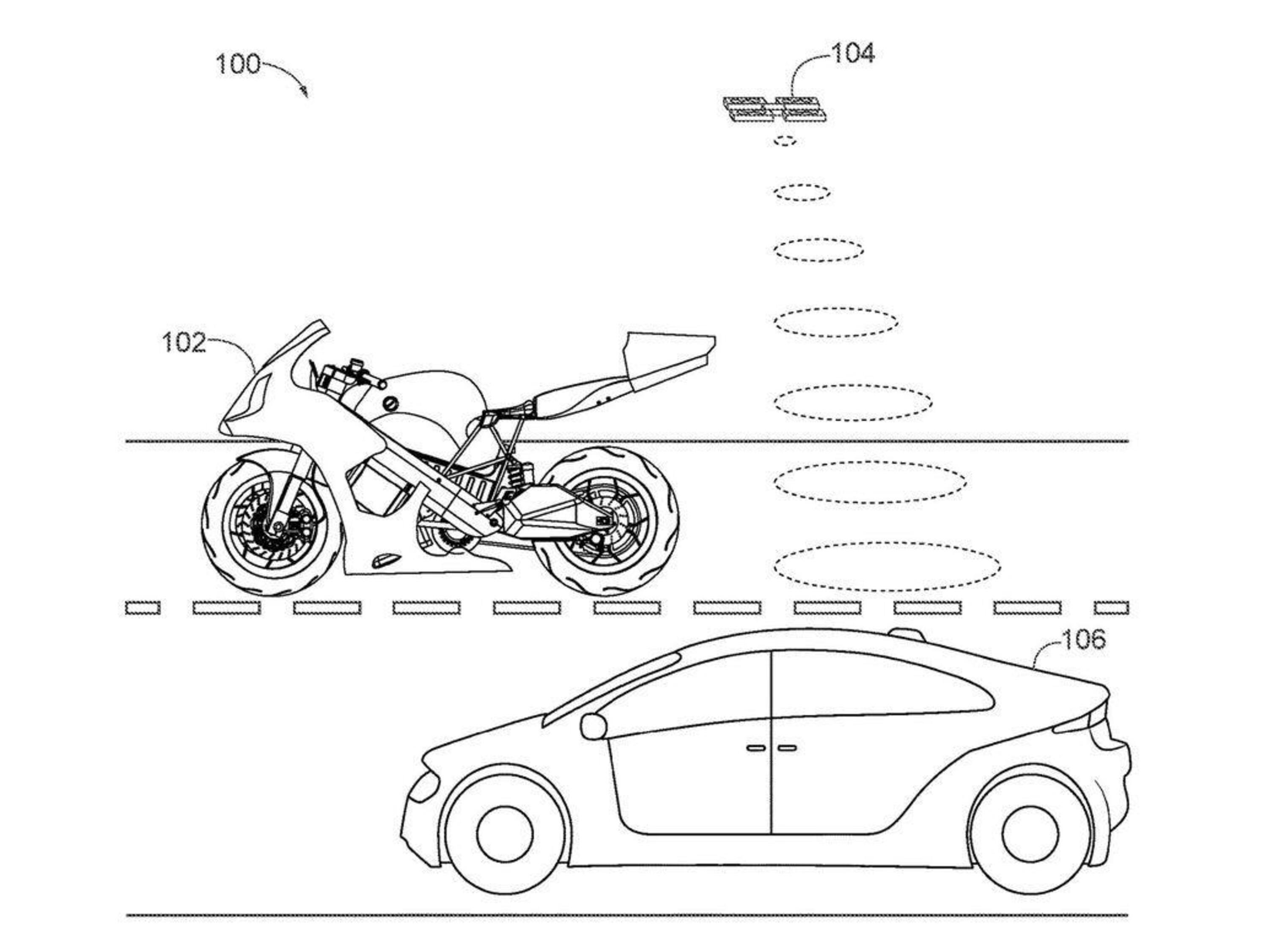 Honda brevetta la moto con il drone integrato