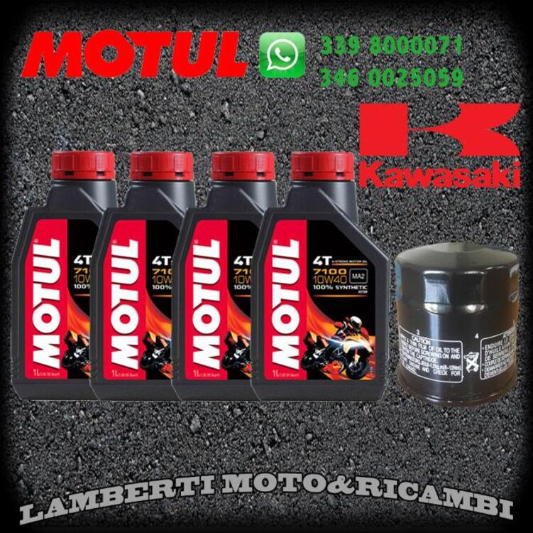 KIT TAGLIANDO OLIO MOTUL 7100 10W40 + FILTRO KAWAS 