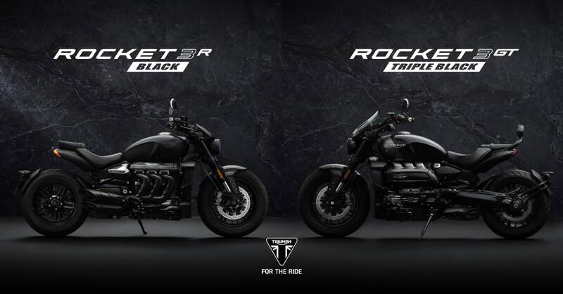 Triumph Rocket 3R Black e Rocket 3GT Triple black: tutte le informazioni