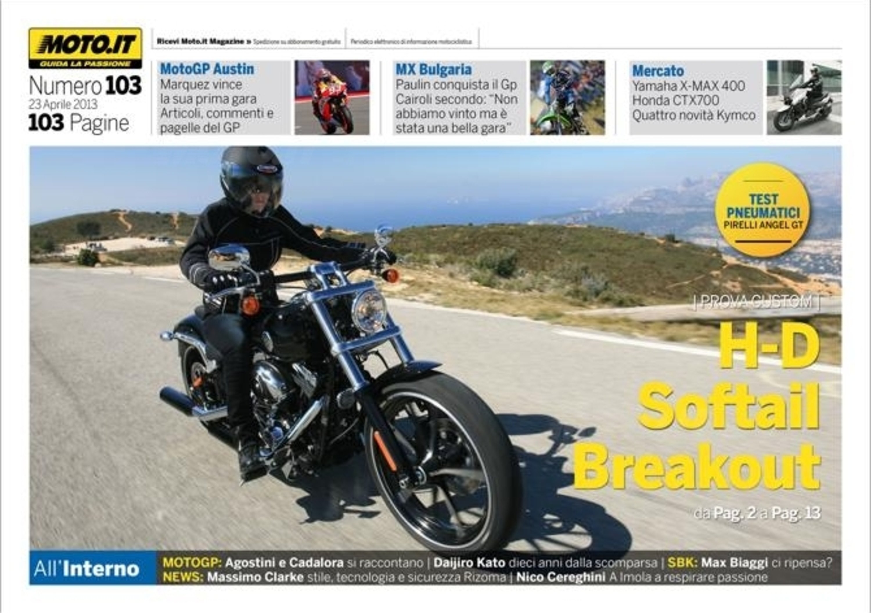 Magazine n&deg; 103, scarica e leggi il meglio di Moto.it  
