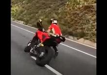 Moto crash: il monoruota sfortunato con la Ducati Multistrada [VIDEO]