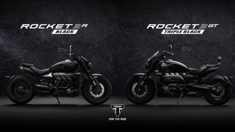 Triumph Rocket 3R Black e Rocket 3GT Triple black: tutte le informazioni