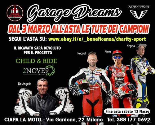 Garage Dreams. Ultimi giorni per l'asta benefica di Ciapa la Moto (2)