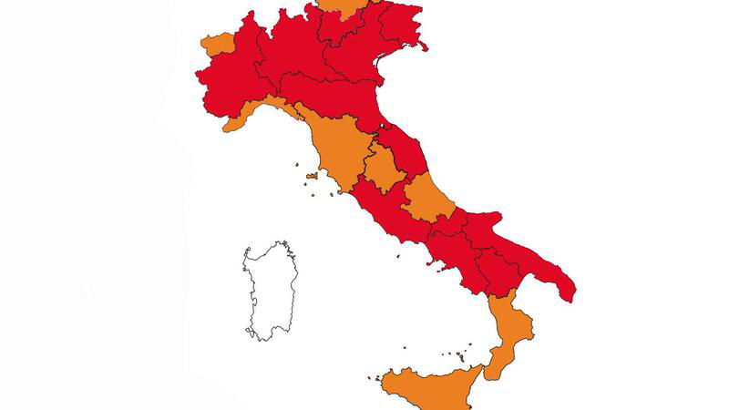 Covid-19. Italia mezza rossa e mezza arancione. Quali sono gli spostamenti consentiti?
