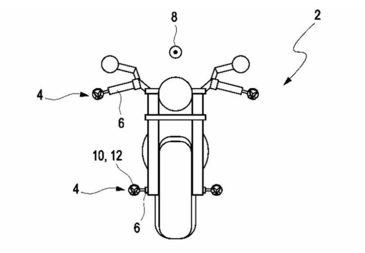 BMW brevetta un riflettore radar per moto