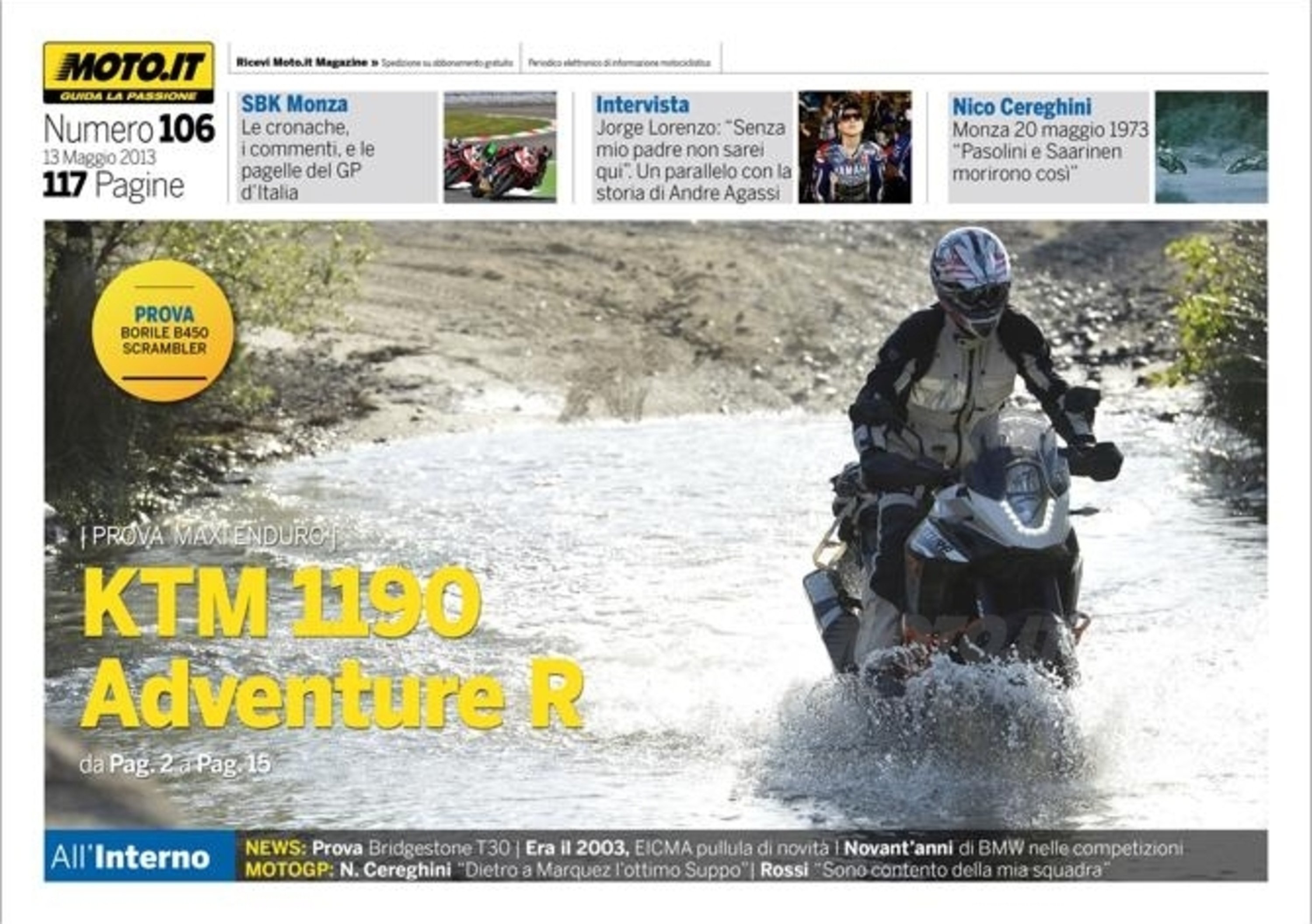Magazine n&deg; 106, scarica e leggi il meglio di Moto.it  