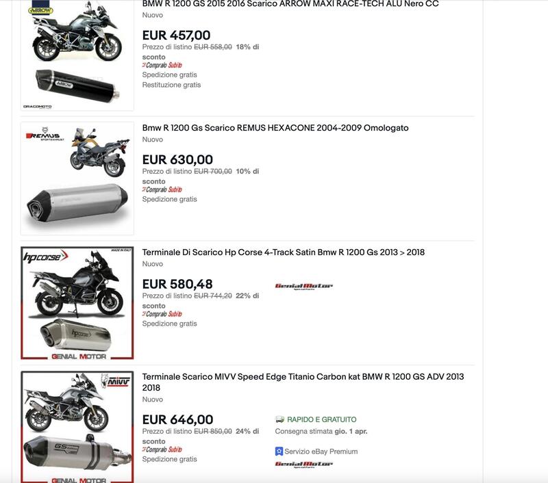 Accessori moto su eBay. Perch&eacute; no?