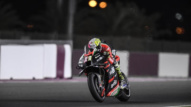 MotoGP 2021, GP Qatar/2 FP1: Aprilia davanti a tutti