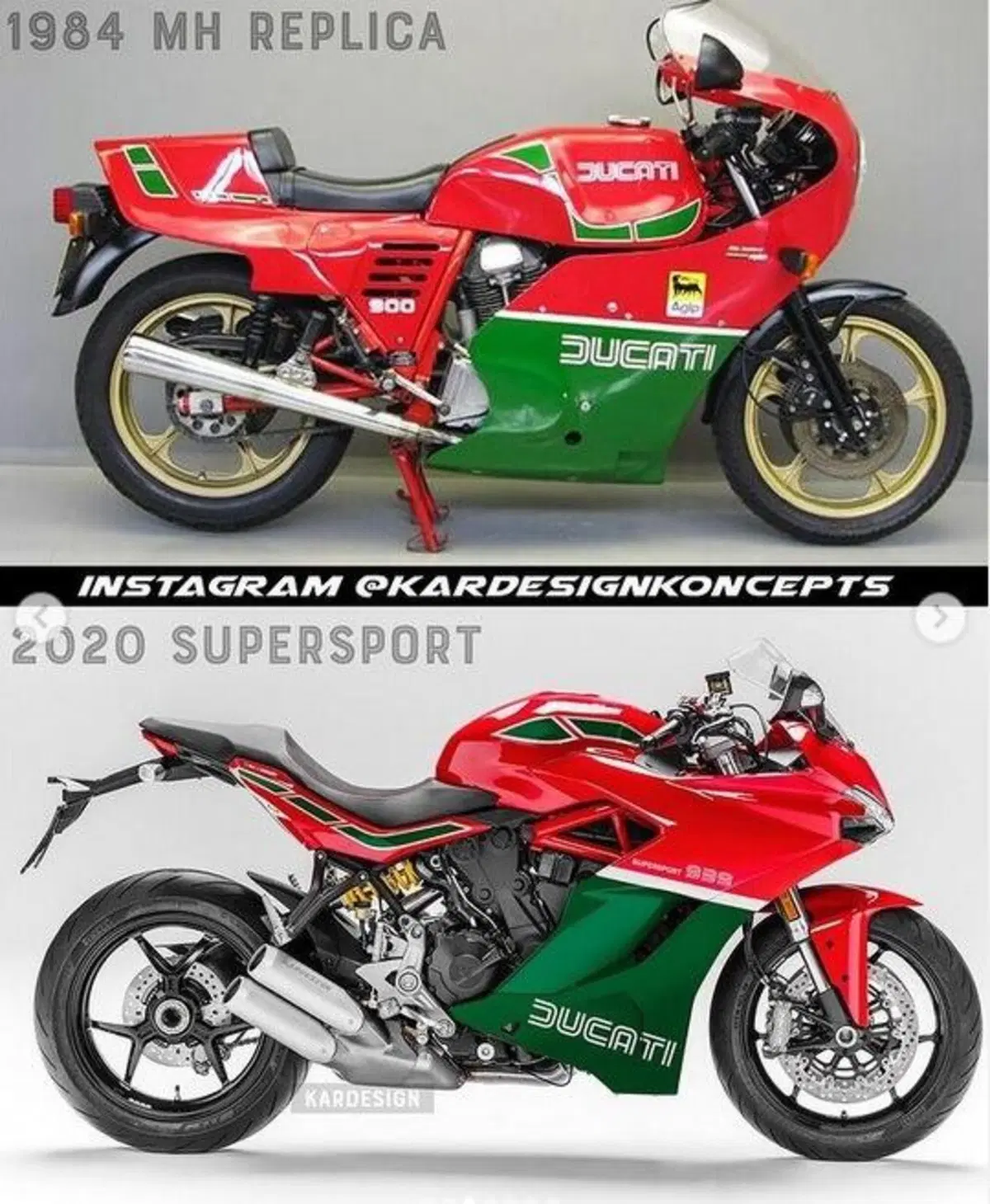 Kardesignkoncepts: le grafiche degli anni '80 e '90 su moto attuali (2)