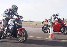 La Honda CB1000R (truccata) lancia la sfida alla Ducati Panigale V4  [VIDEO VIRALE]