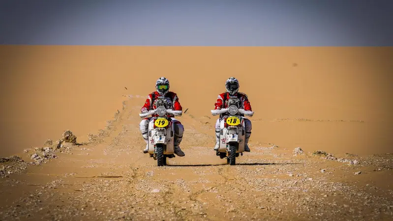 Vespa 75th. E quelle Vespa che sfidarono il Rally dei Faraoni, allora?