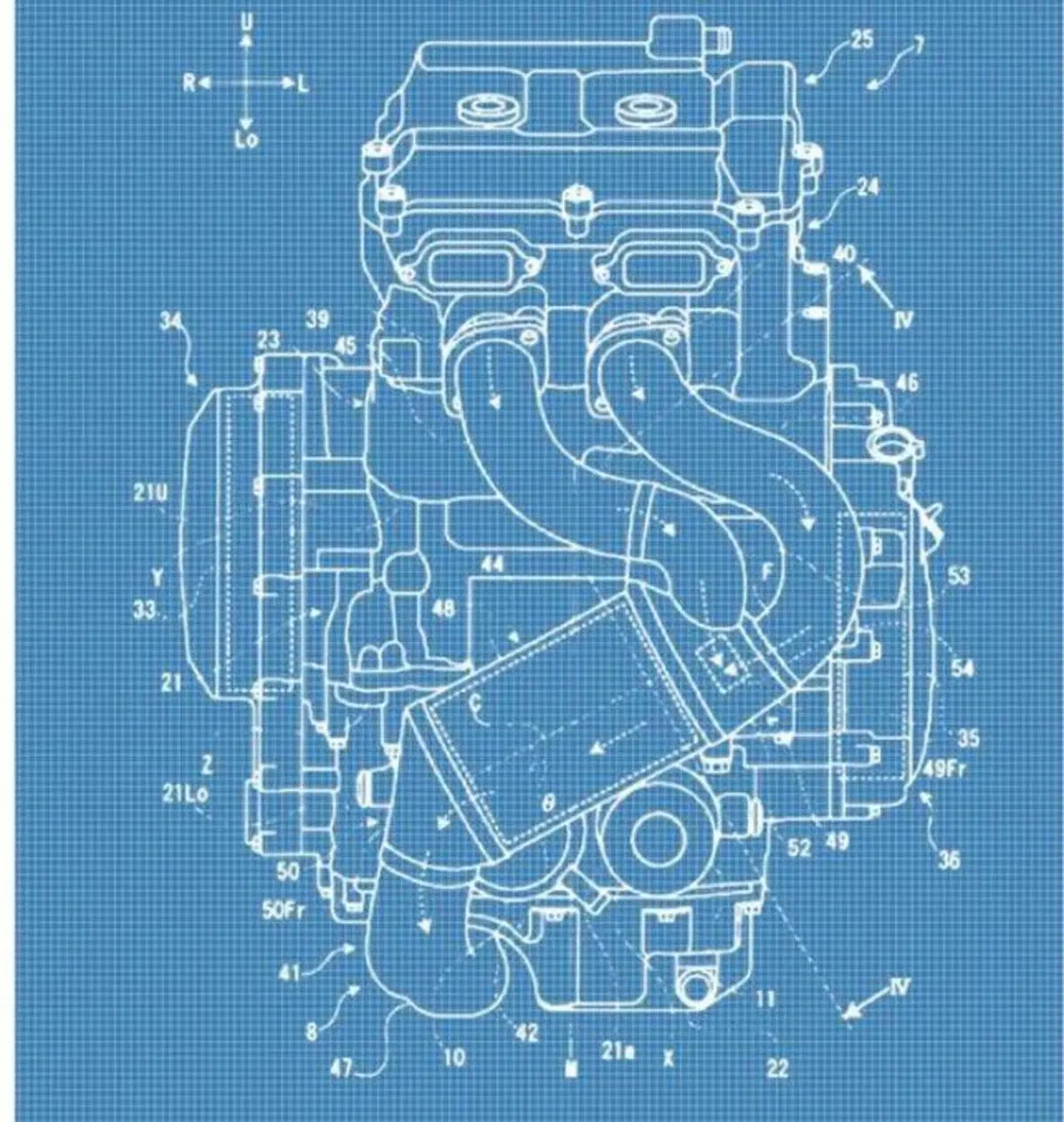 Suzuki: il brevetto di nuovo motore bicilindrico parallelo (3)