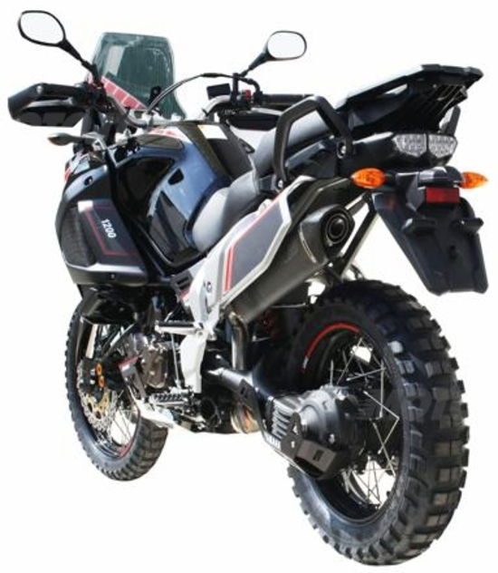 Scarico Exan X-Black ovale per Yamaha Super Ténéré 1200