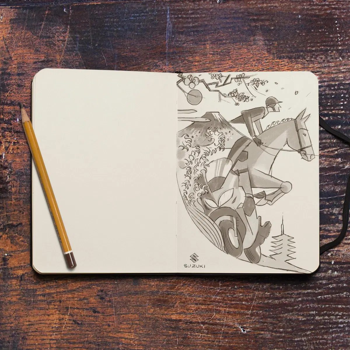 Al via ARThletes: il Suzuki Brugman 400 incontra l'illustrazione con i primi due artisti (4)