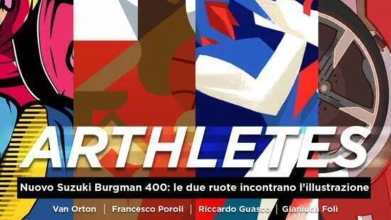 Al via ARThletes: il nuovo Suzuki Burgman 400 incontra l'illustrazione con i primi due artisti