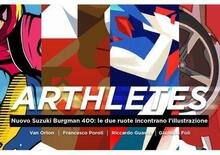 Al via ARThletes: il nuovo Suzuki Burgman 400 incontra l'illustrazione con i primi due artisti