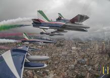 Moto Guzzi: a Genova il monumento a Giorgio Parodi. Con l'omaggio delle Frecce Tricolori