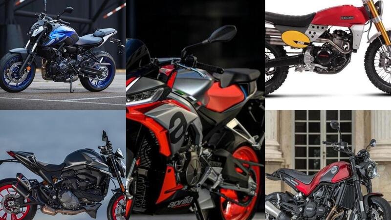 Moto, consigli per gli acquisti: 5 moto nuove di almeno 500 cc e meno di 190 kg