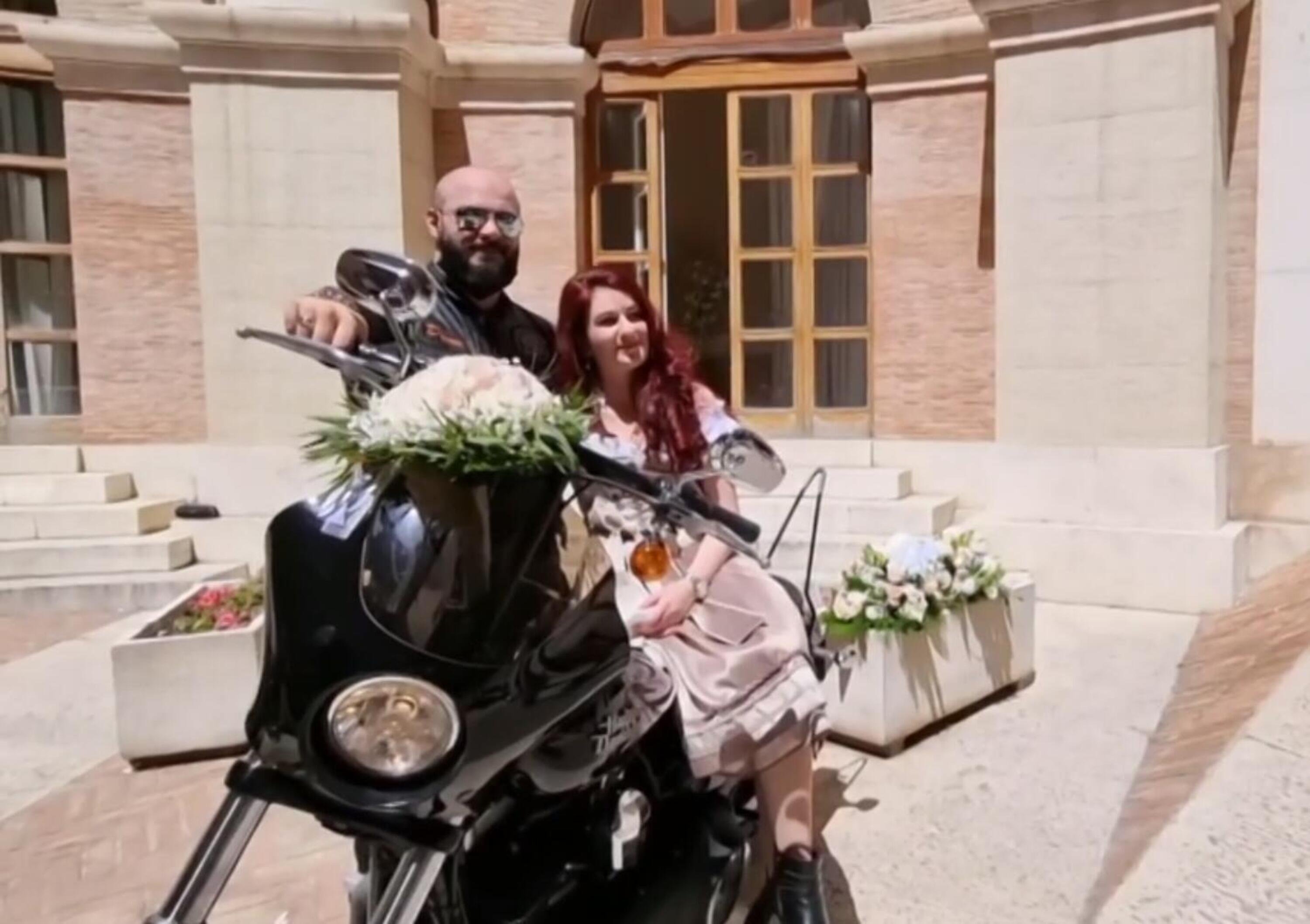 Foggia: matrimonio in moto, lo sposo arriva con la Harley Davidson