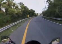 Moto crash: l’harleysta che se l'è vista veramente brutta [VIDEO VIRALE]