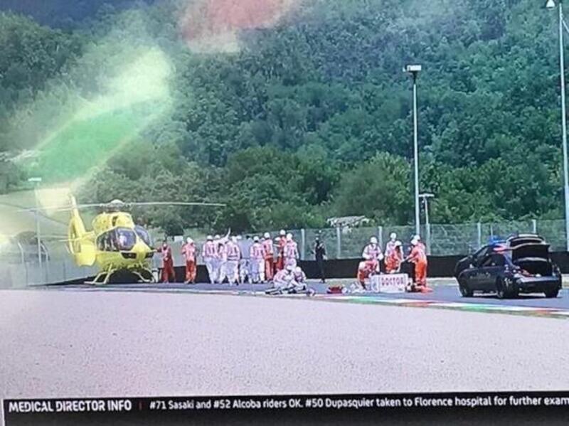 Una delle immagini del nostro LIVE durante i soccorsi a Dupasquier