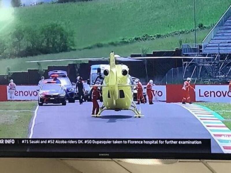 Una delle immagini del nostro LIVE durante i soccorsi a Dupasquier