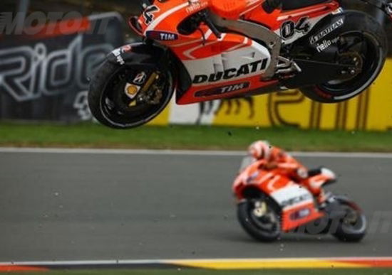 L'unica Ducati che è volata al Sachsenring