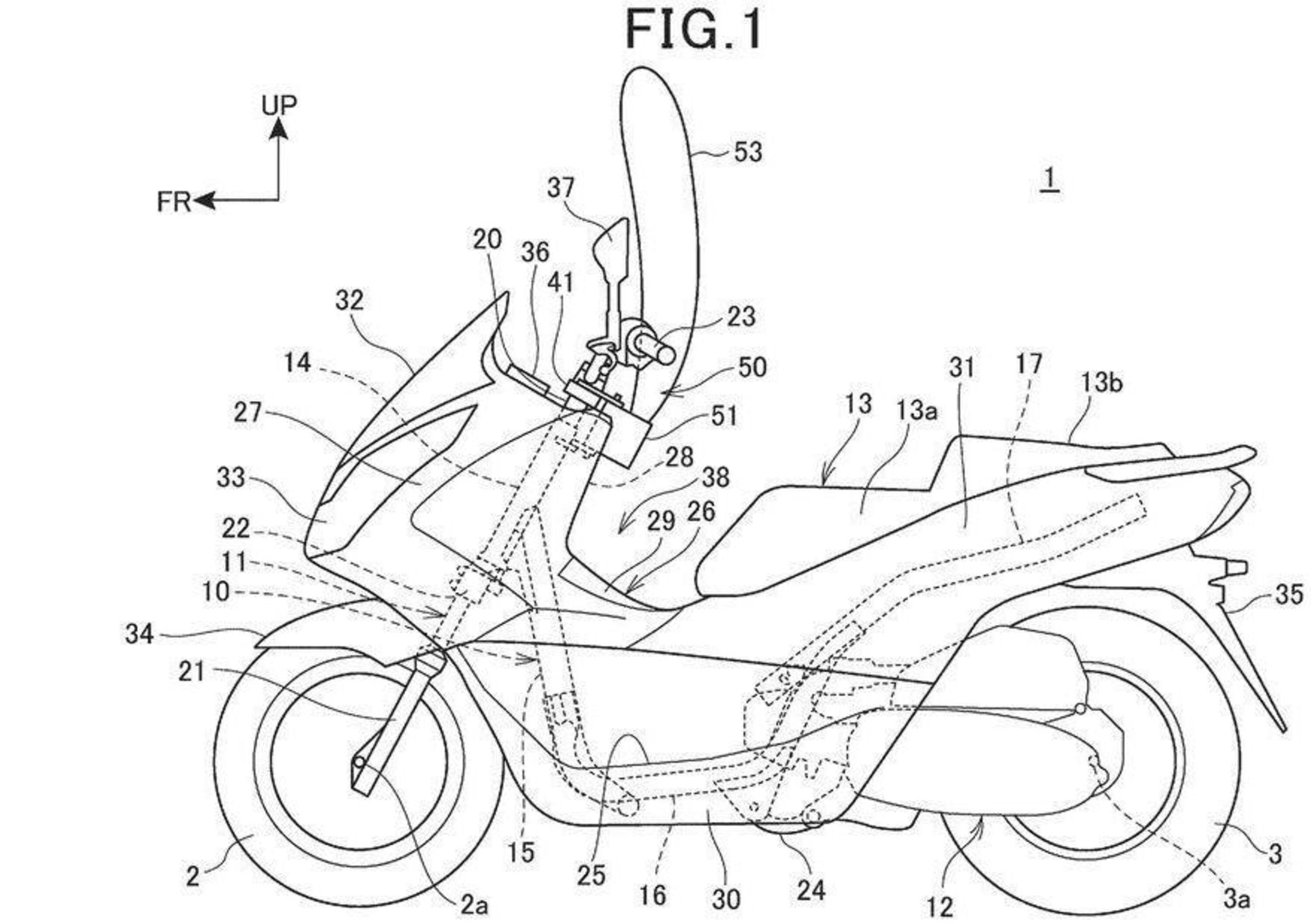Honda deposita tre brevetti per airbag moto (e soprattutto scooter)