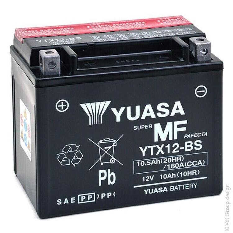 BATTERIA ORIGINALE YUASA YTX12-BS PIAGGIO X10 350