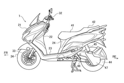 Suzuki brevetta uno scooter elettrico. Super raffreddato (2)