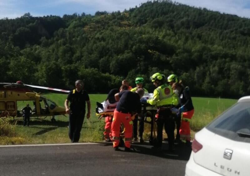 Apecchio: incidente moto-capriolo, centauro ferito