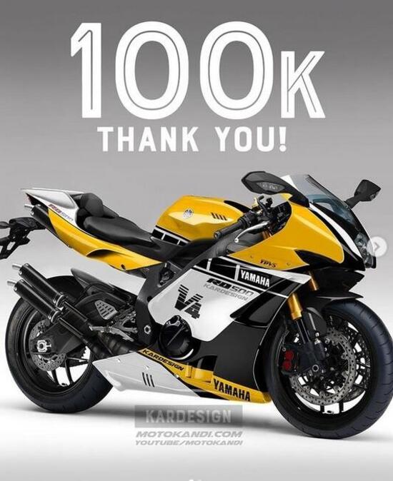 Kar design concepts: 100K follower e una Yamaha RD 500 