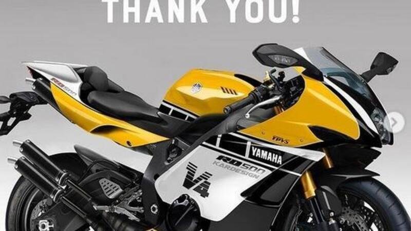 Kar design concepts: 100K follower e una Yamaha RD 500 