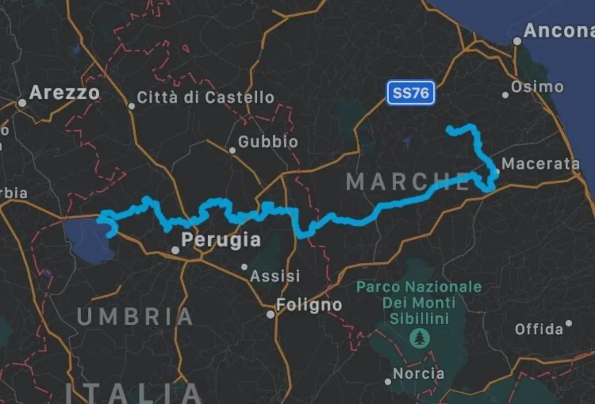 Coast to Coast da Livorno a Cingoli in fuoristrada con l'Africa Twin