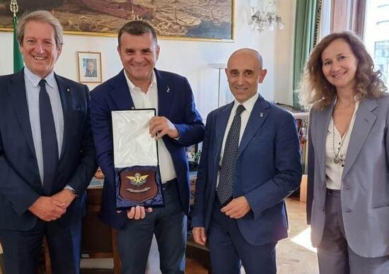 Il presidente FMI Copioli incontra Centinaio, il senatore amico dell'enduro