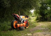 La moto di Marquez, dalla pista al Cammino di Santiago