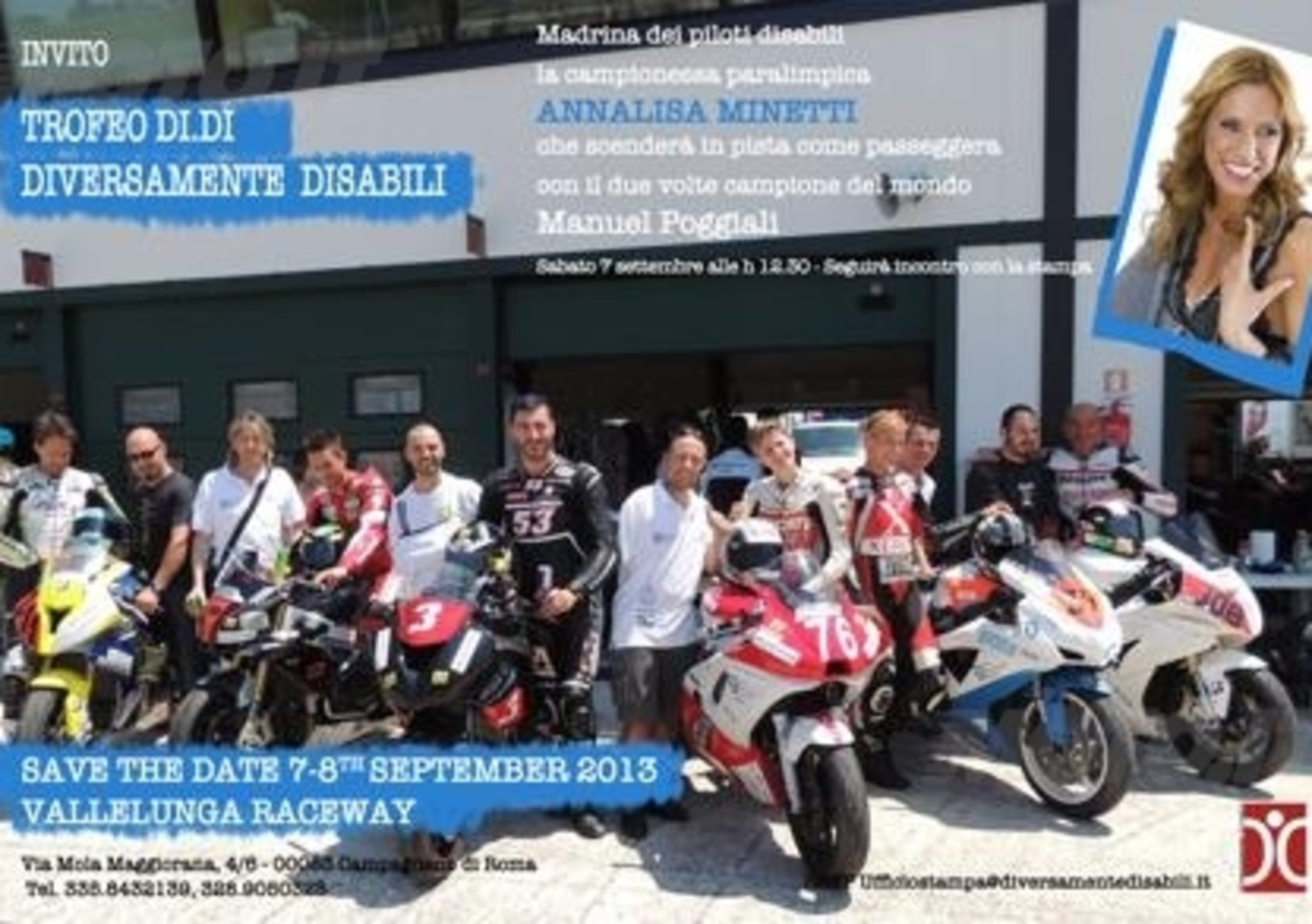 Il Team motociclistico Diversamente Disabili a Vallelunga