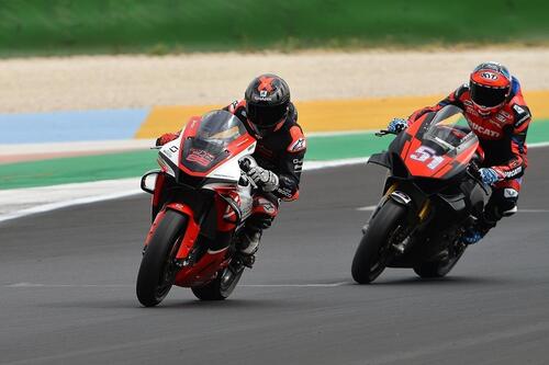 Jorge Lorenzo e Michele Pirro in pista a Misano (2)