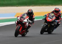 Jorge Lorenzo e Michele Pirro in pista a Misano